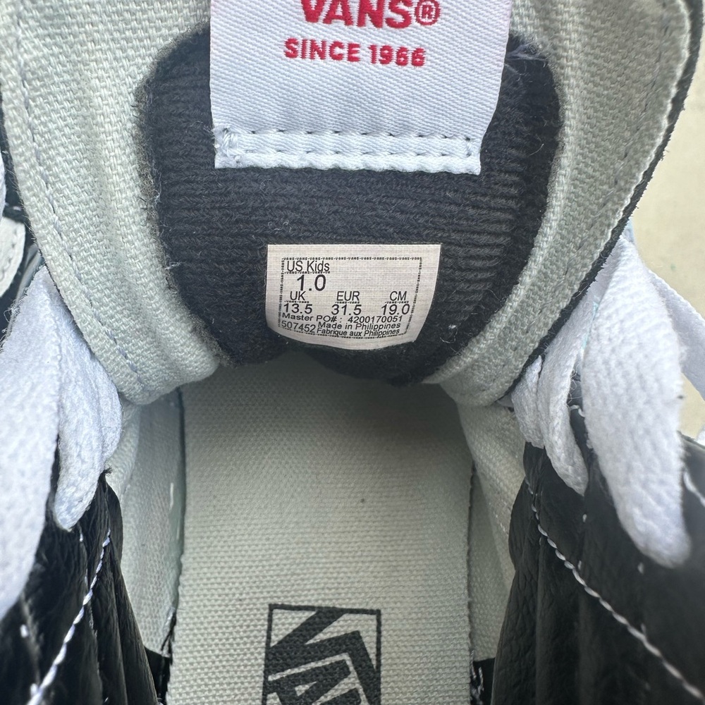 Vans Kids Black and White High-Top Sneakers - Picture 3 of 6